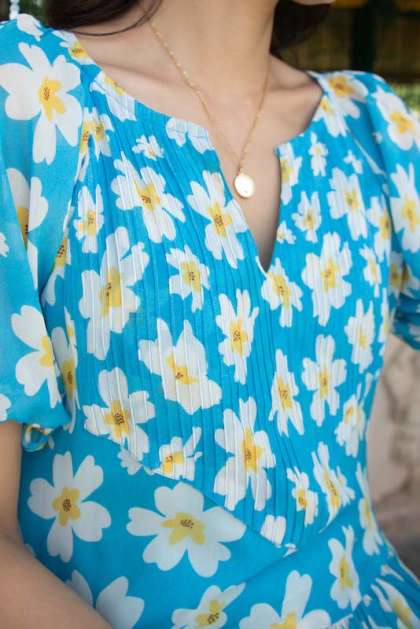 Anasi Clothing Floral Print Georgette ALine Midi D