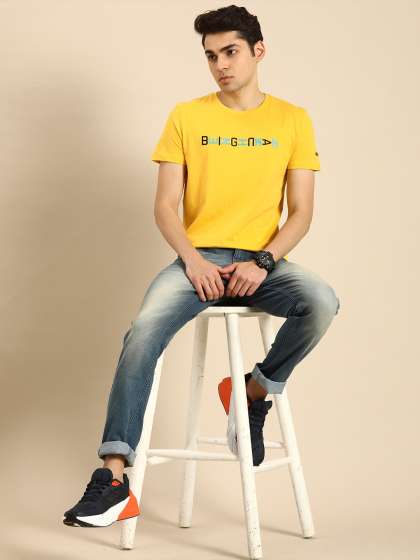 Being Human Clothing Men Brand Logo Printed Pure C