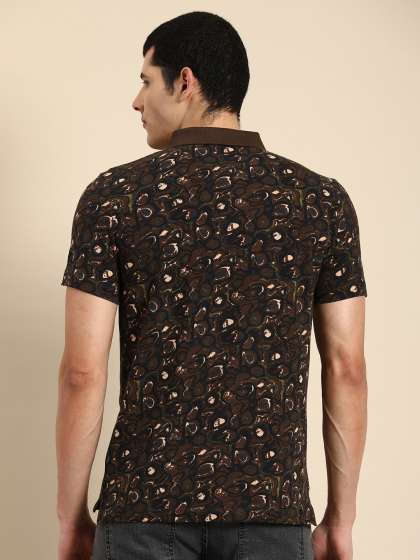 Being Human Clothing Men Printed Polo Collar Pure