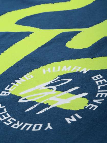 Being Human Clothing Men Pure Cotton Varsity Print