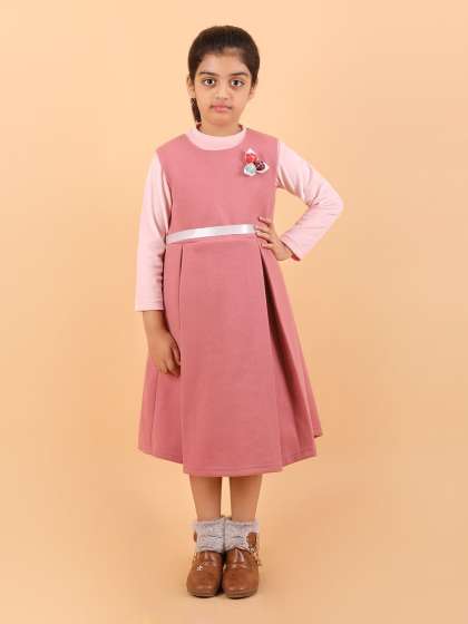 CALYX CLOTHING Girls Fit  Flare Ribbed Midi Dress