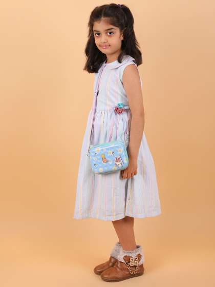 CALYX CLOTHING Girls Striped Fit  Flare Dress