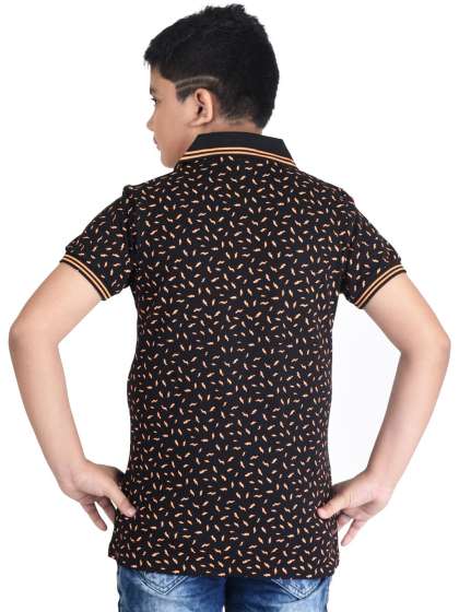 Clothe Funn Boys Conversational Printed Polo Colla
