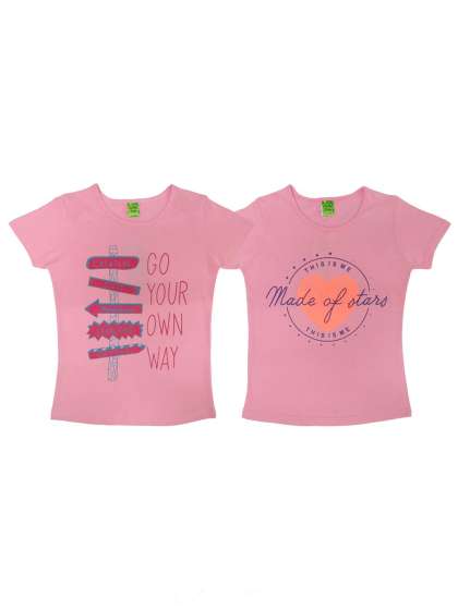 Clothe Funn Girls Pack Of 2 Typography Printed Cot