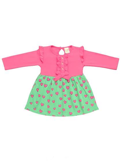 Clothe Funn Infant Girls Conversational Printed Co