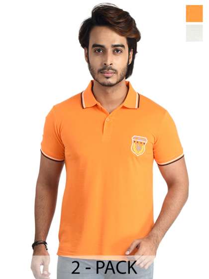 Clothe Funn Pack Of 2 Polo Collar Tshirt