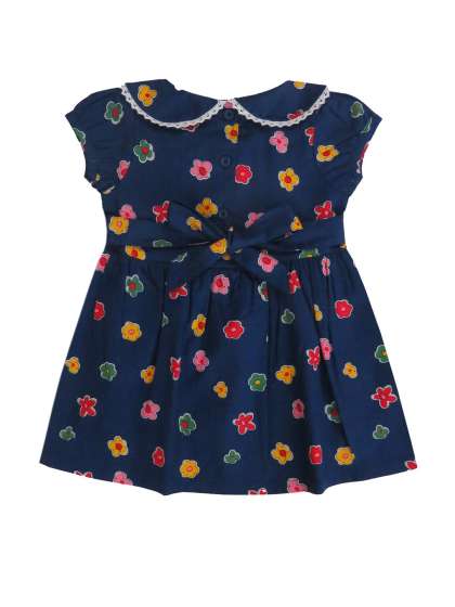 Clothe Funn Peter Pan Collar Printed Cotton A Line