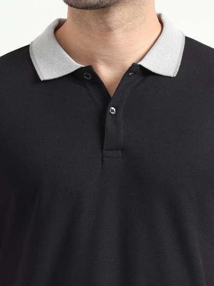 ECOLINE Clothing Men Polo Collar Bio Finish Appliq