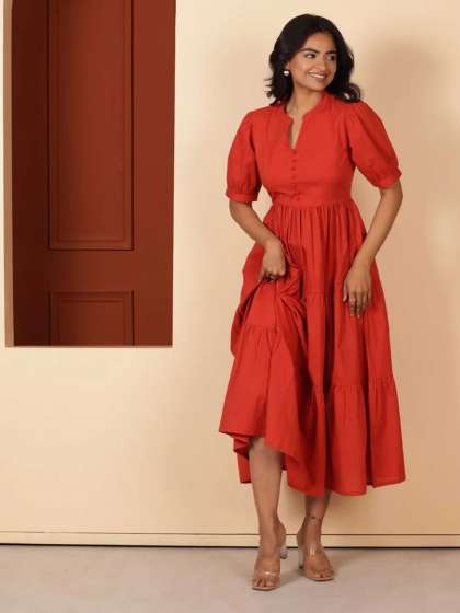 JAHIDA COMFORT WITH STYLE Women Solid Fit  Flare M