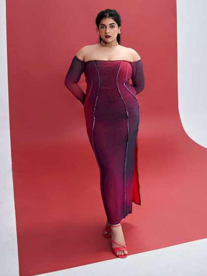Lea Clothing Co Plus Size OffShoulder Maxi Dress