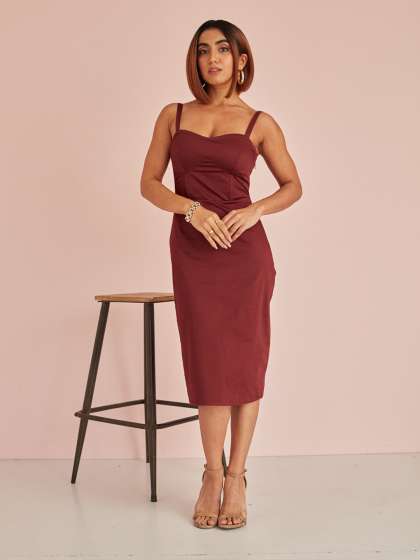 Lea Clothing Co Sweetheart Neck Sheath Dress