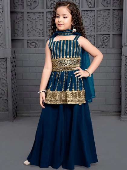 MD ENTERPRISE Girls Georgette Dresses