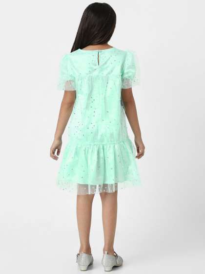 Nauti Nati Embellished Puff Sleeve ALine Dress