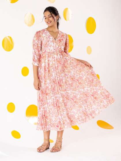 Polago Clothing Ethnic Motifs Print Georgette Empi