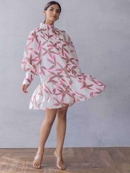 Polago Clothing Floral Printed ALine Dress