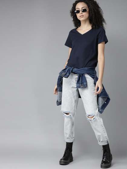 Roadster Women Pack Of 3 Solid VNeck Tshirts