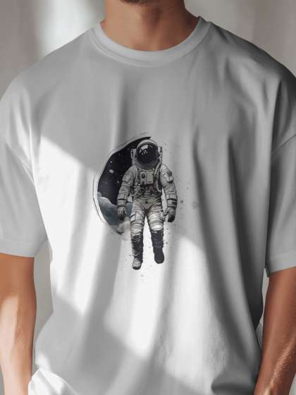 Silver Moon Clothing Men Nasa Graphic Printed Roun