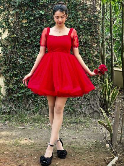 TAILORMADE CLOTHING Net Fit  Flare Dress